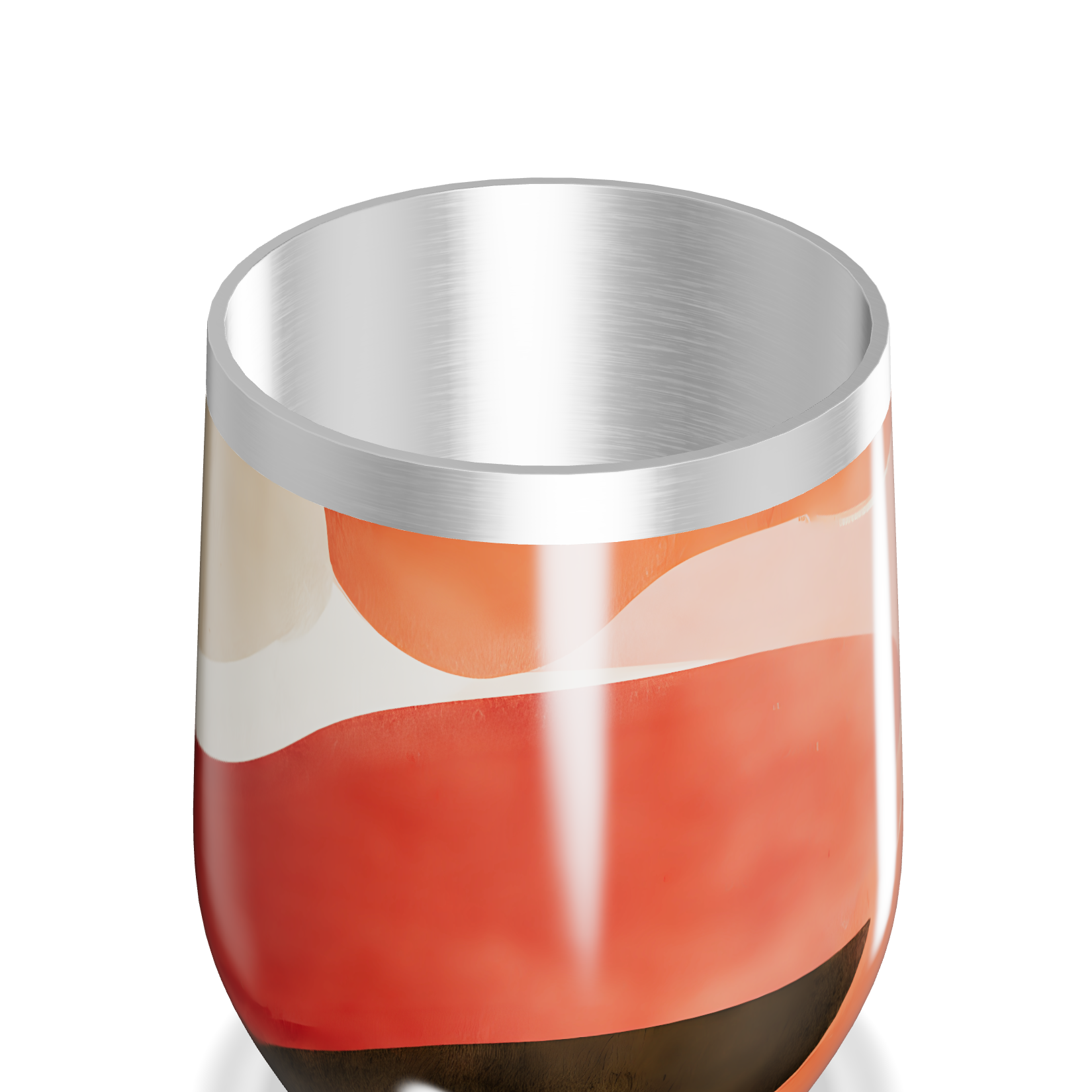 Copo Térmico Slim - Estampa Abstrata Laranja