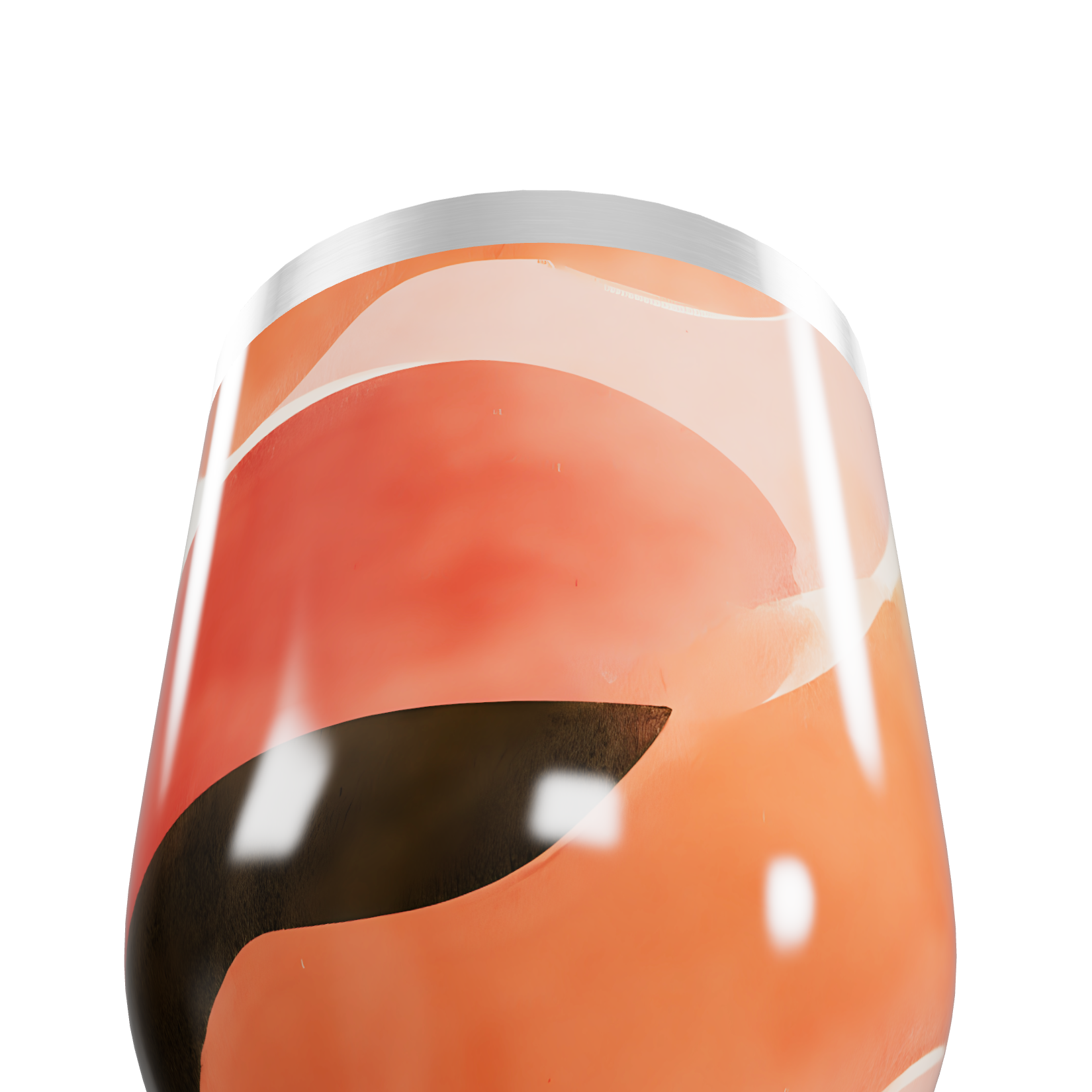 Copo Térmico Slim - Estampa Abstrata Laranja