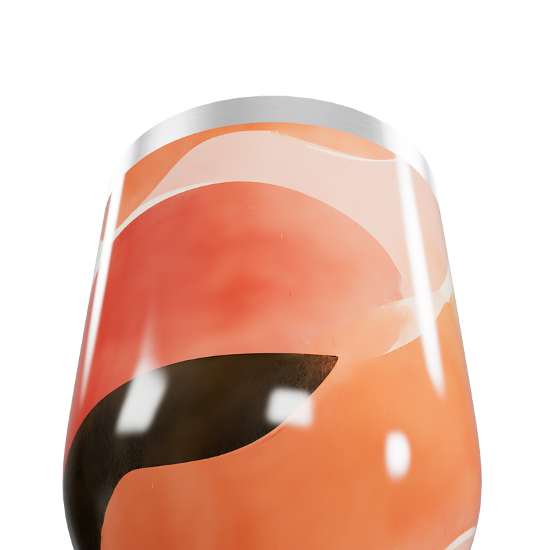 Copo Térmico Slim - Estampa Abstrata Laranja