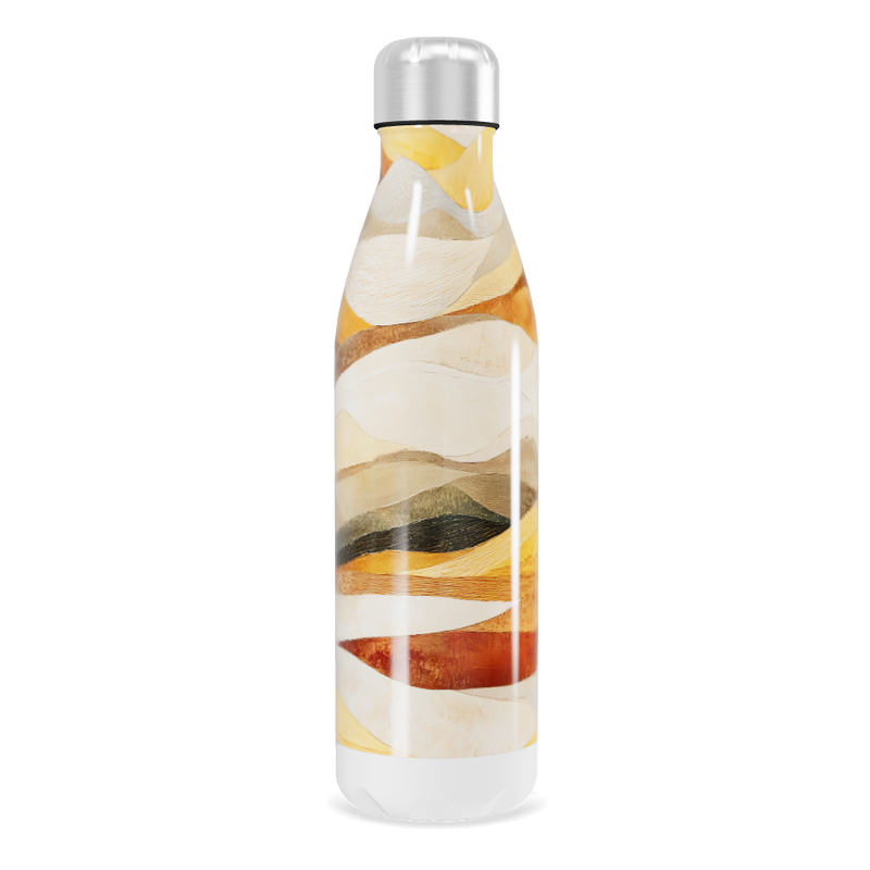 Garrafa Inox - Estampa Ondas Coloridas