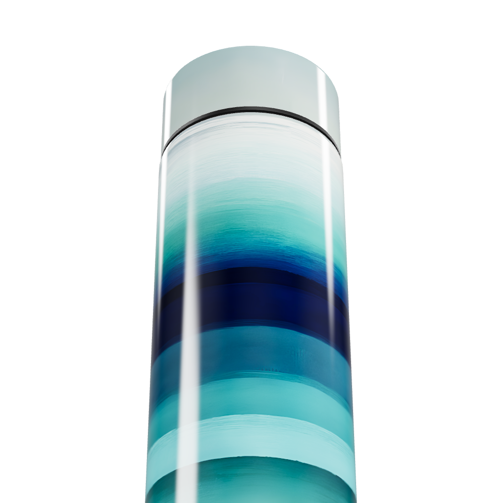 Garrafa Térmica Touch Azul - Listras Modernas