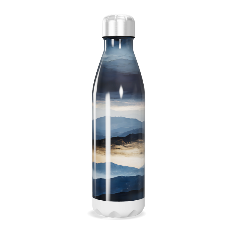 Garrafa Inox - Estampa Montanhas Azul