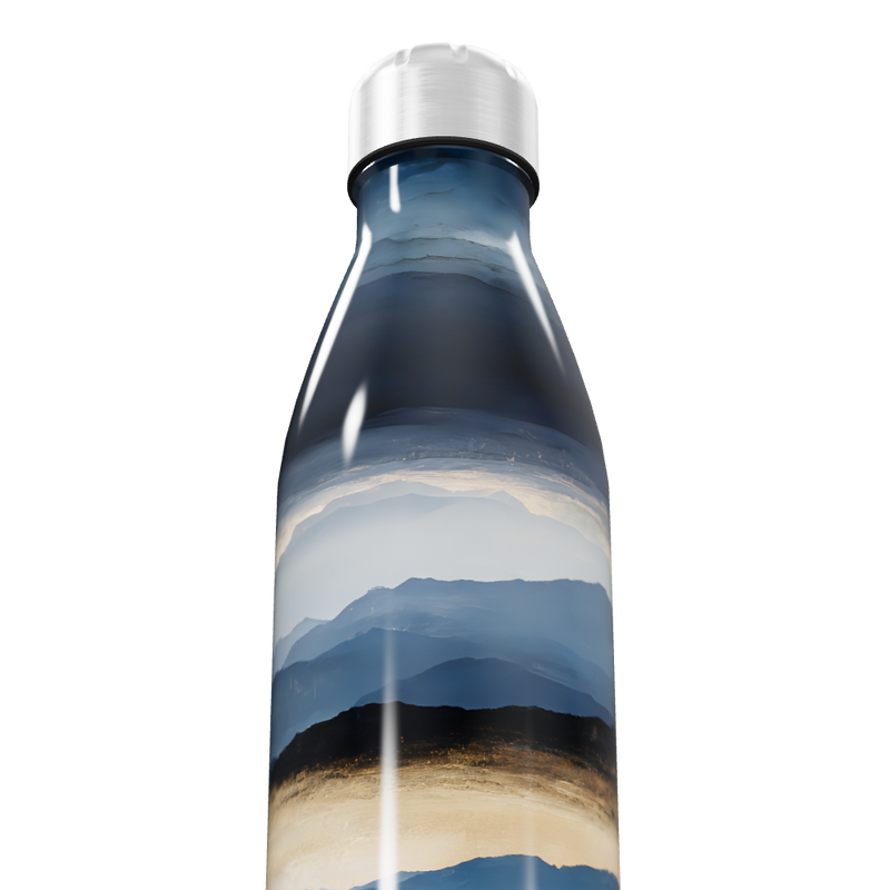 Garrafa Inox - Estampa Montanhas Azul
