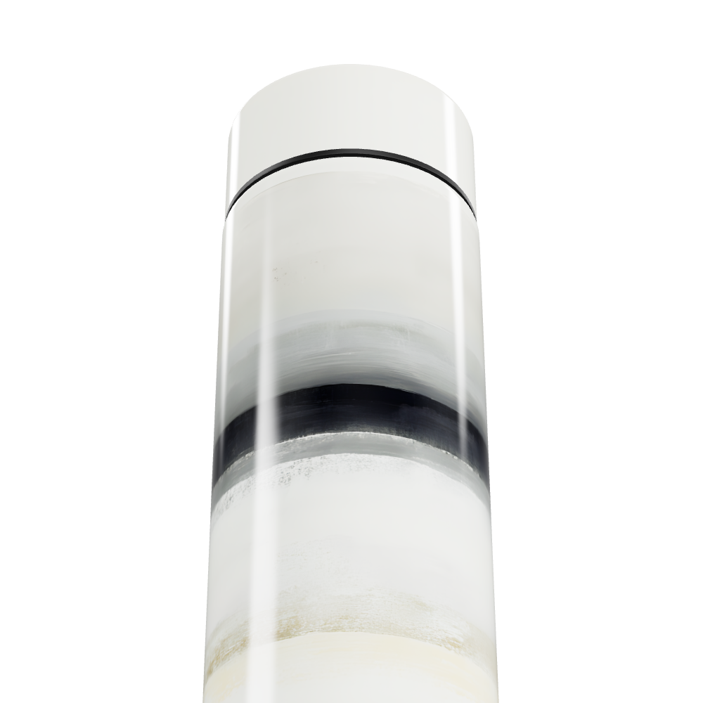 Garrafa Térmica Touch - Listrada Preta e Branca