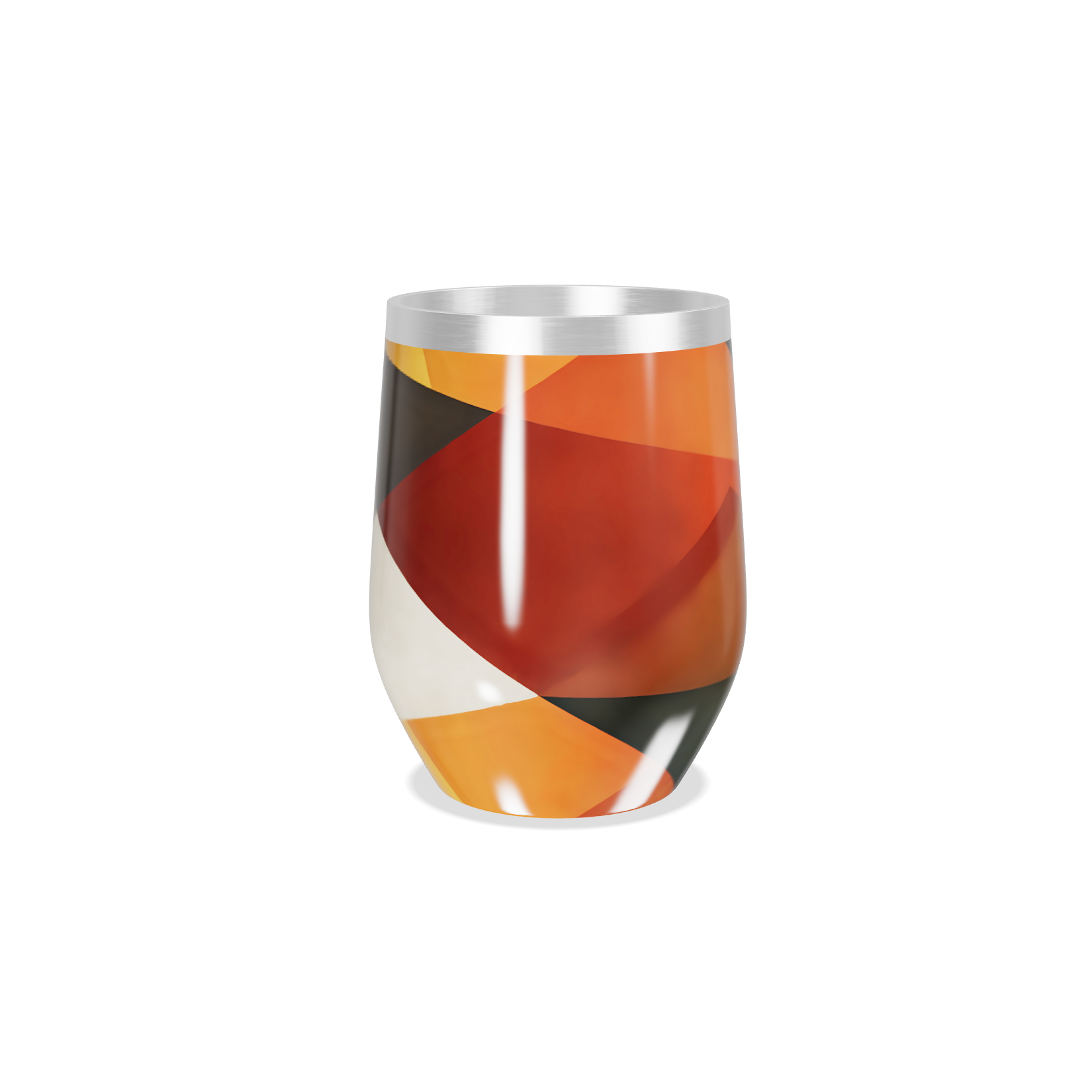 Copo Térmico Slim - Geométrico Laranja Aço Inox