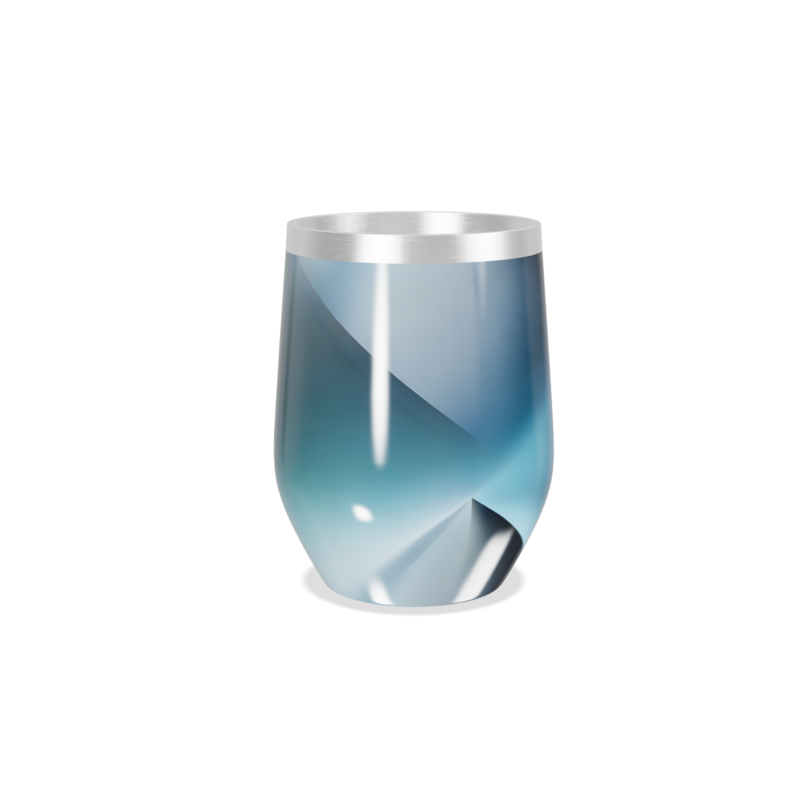 Copo Térmico Slim - Degradê Azul aço inox