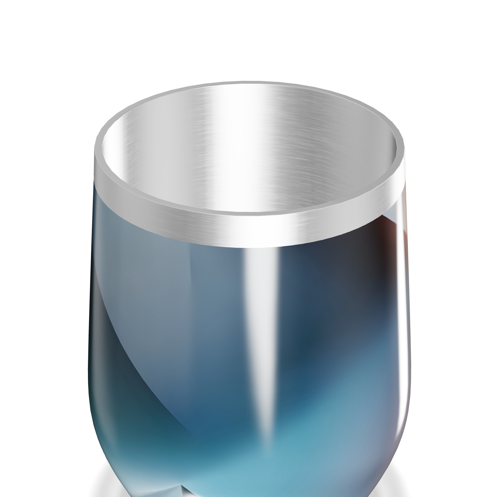 Copo Térmico Slim - Degradê Azul aço inox