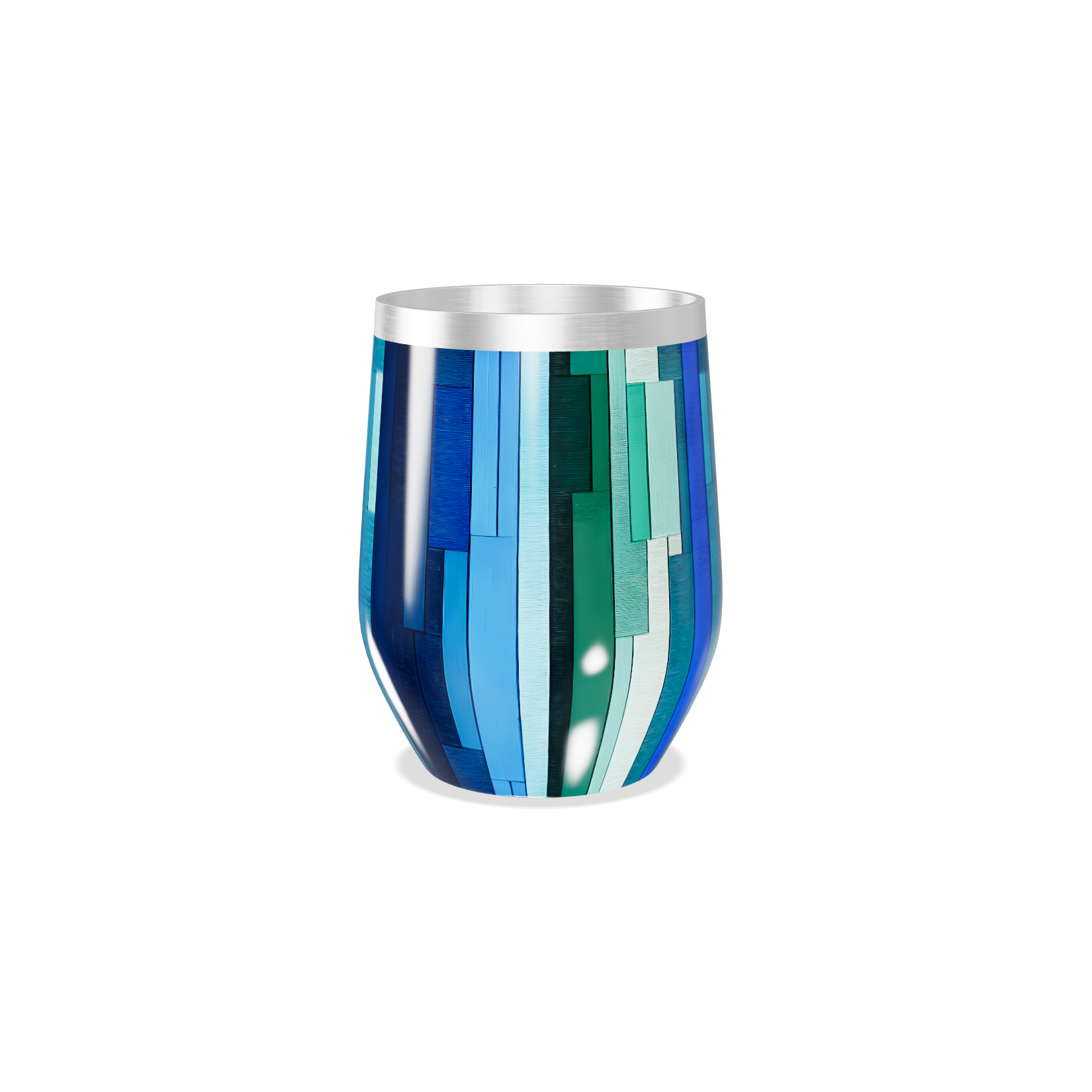 Copo Térmico Slim - Azul Listrado Inox