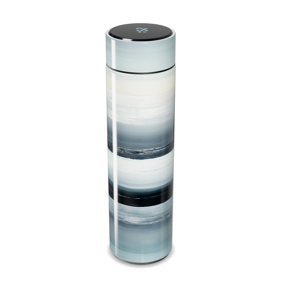 Garrafa Térmica Touch - Listras Azul e Branca