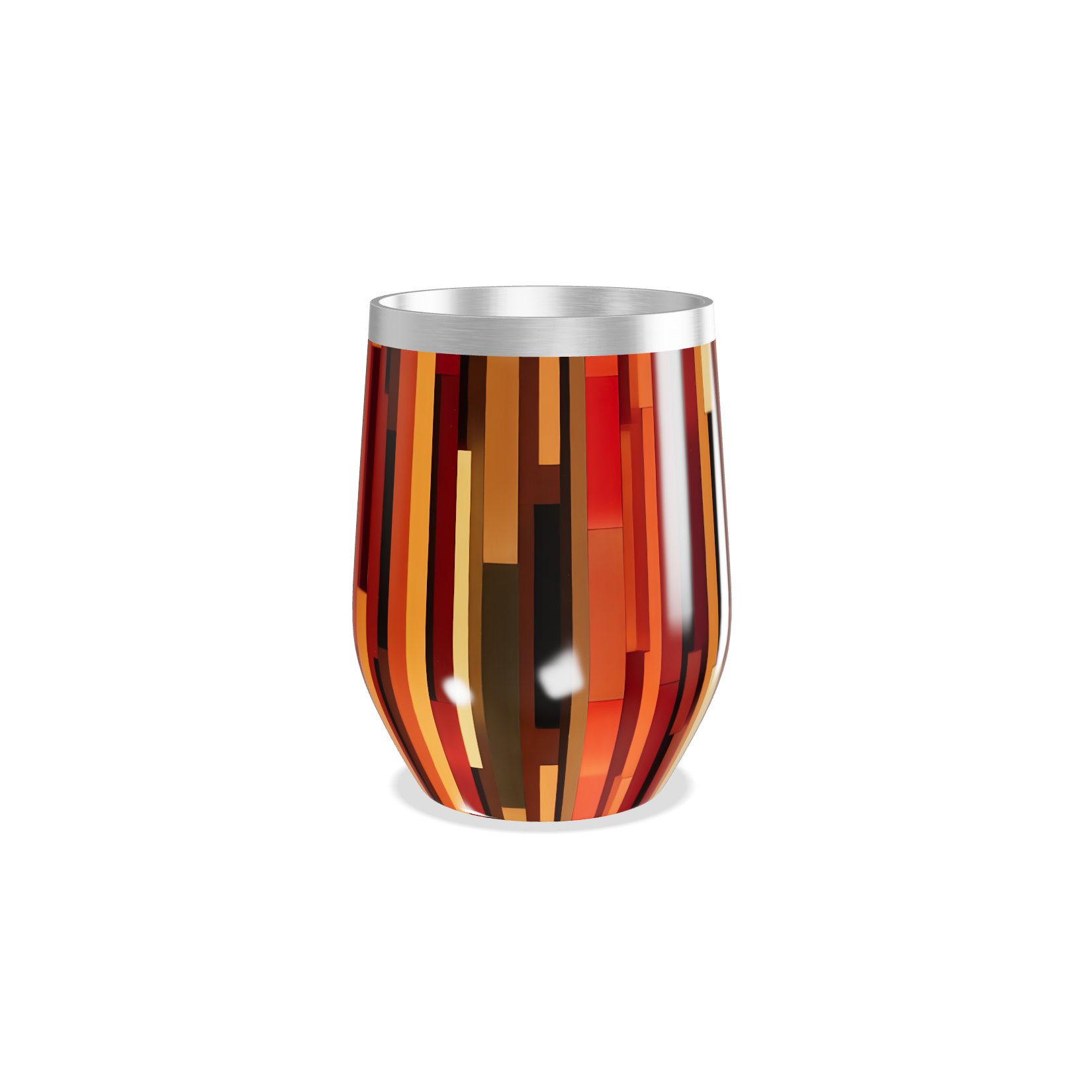 Copo Térmico Slim - Listrado Colorido Aço Inox