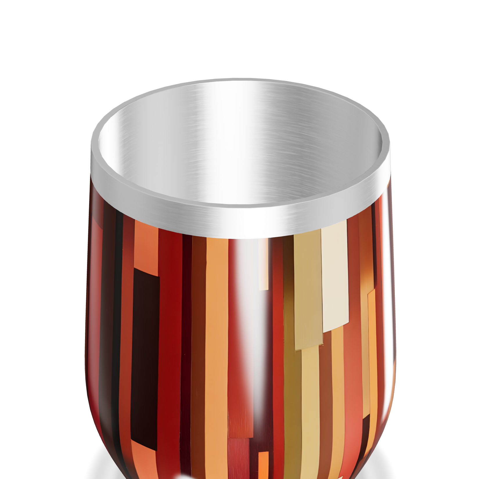 Copo Térmico Slim - Listrado Colorido Aço Inox