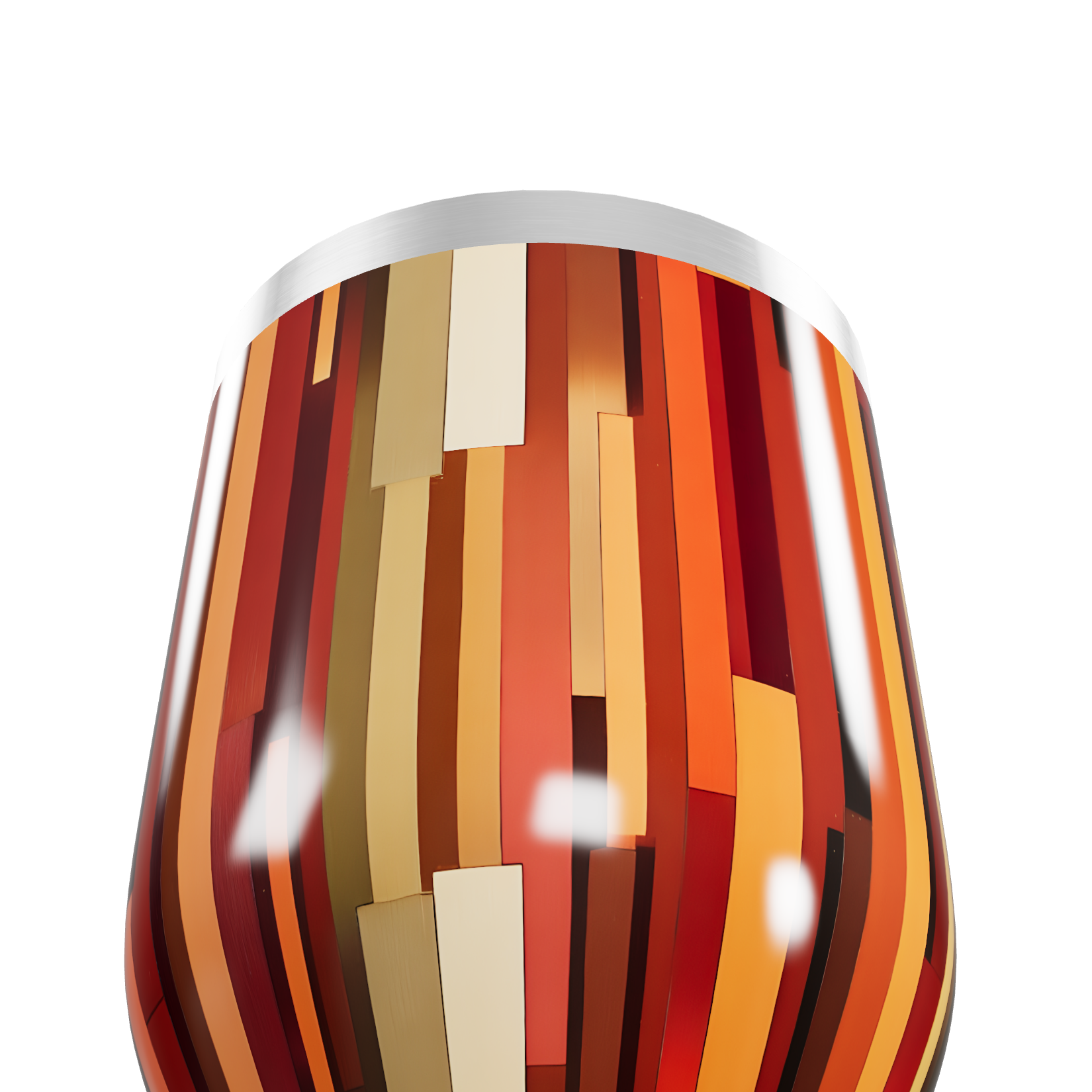 Copo Térmico Slim - Listrado Colorido Aço Inox