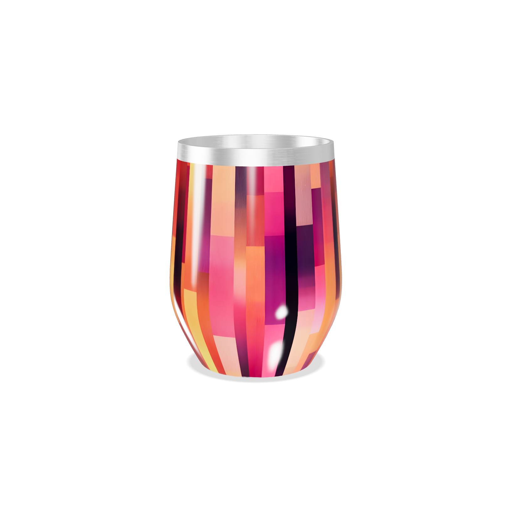 Copo Térmico Slim - Colorido Geométrico Aço