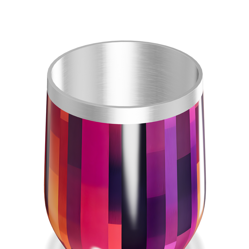Copo Térmico Slim - Colorido Geométrico Aço
