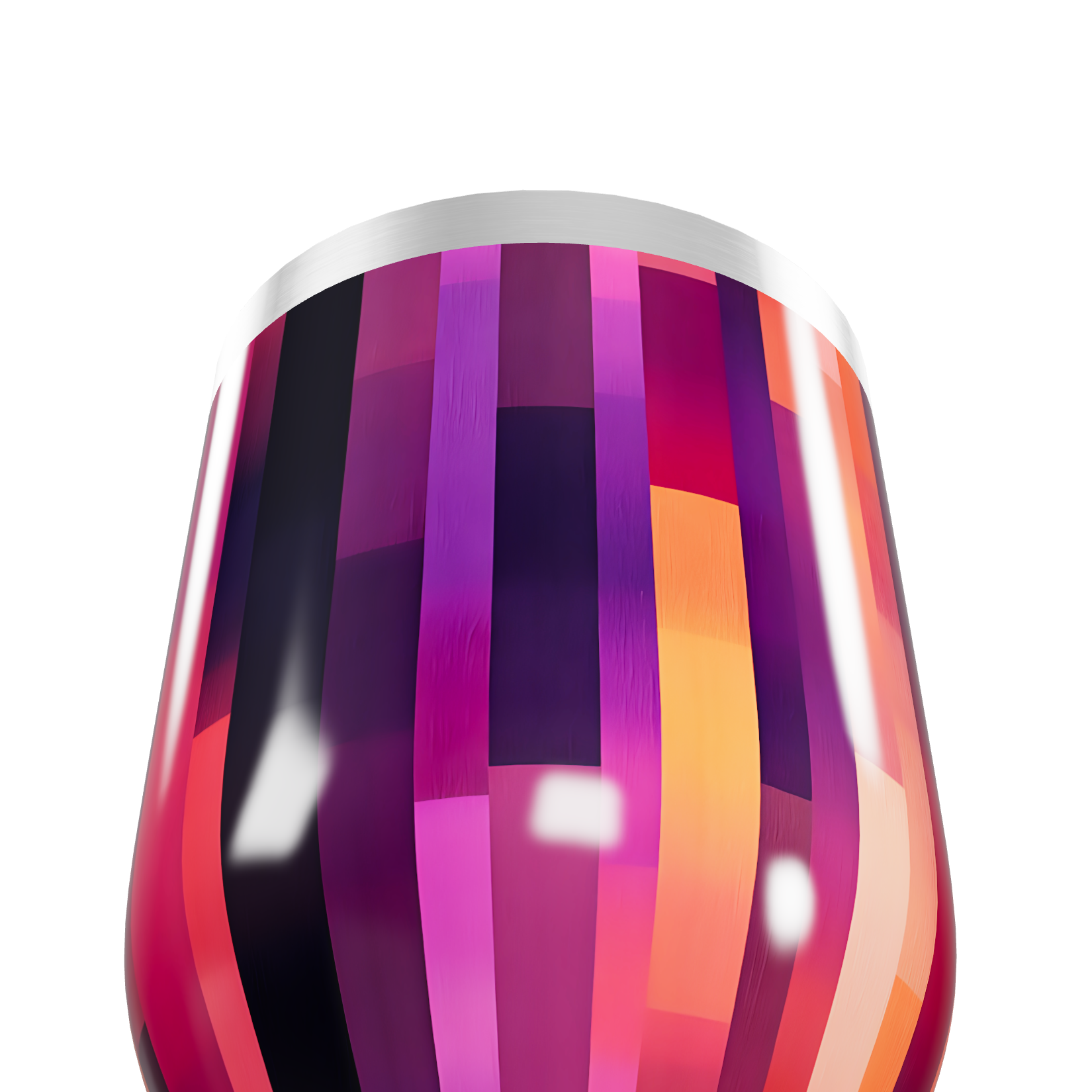 Copo Térmico Slim - Colorido Geométrico Aço