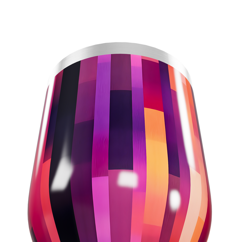 Copo Térmico Slim - Colorido Geométrico Aço