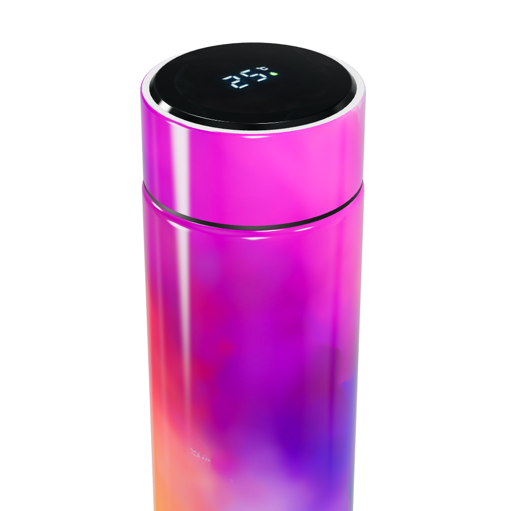 Garrafa Térmica Touch - Rosa com Display LED