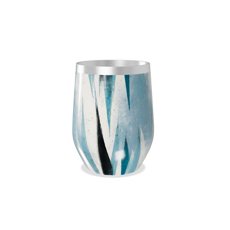 Copo Térmico Slim - Azul com Estampa Geométrica