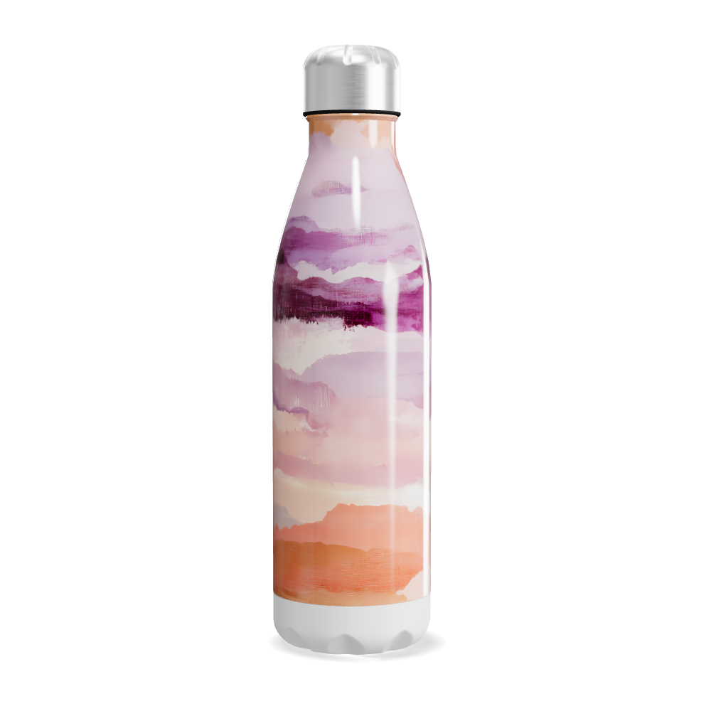 Garrafa Inox - Estampada Rosa e Laranja