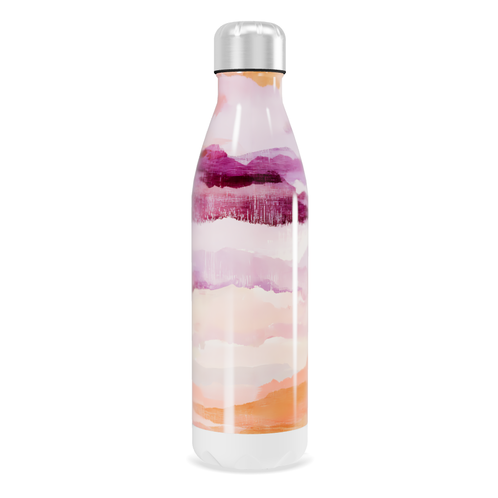 Garrafa Inox - Estampada Rosa e Laranja