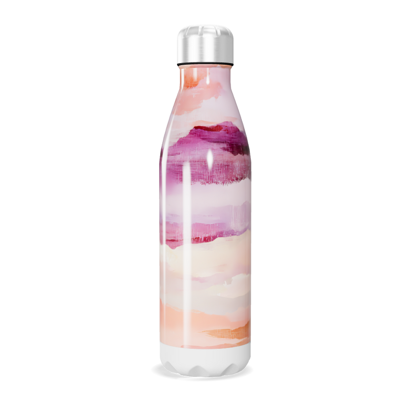 Garrafa Inox - Estampada Rosa e Laranja