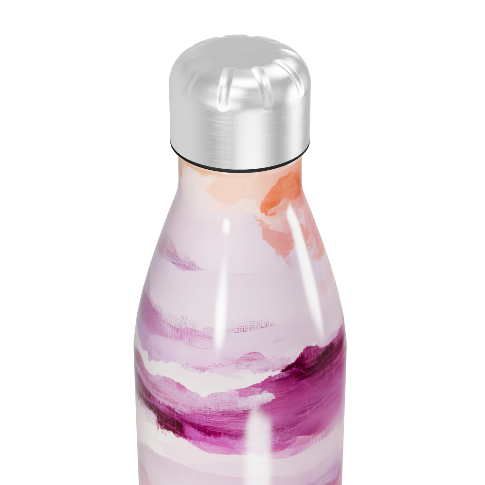 Garrafa Inox - Estampada Rosa e Laranja