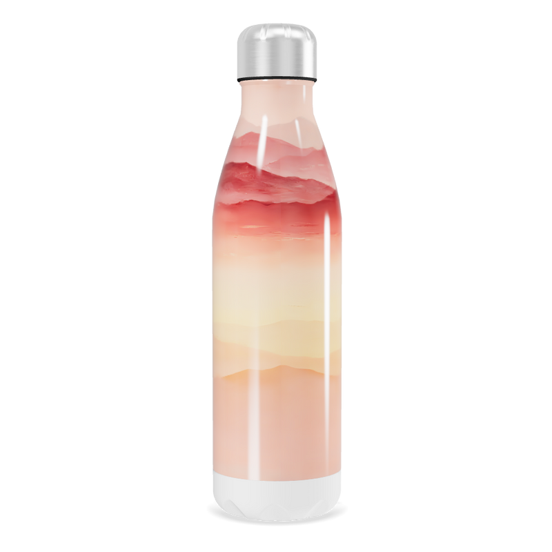 Garrafa Inox - Degradê Vermelho e Bege
