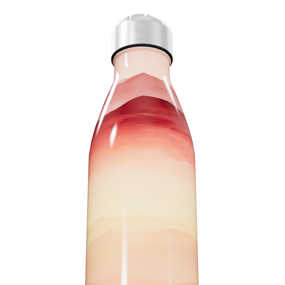 Garrafa Inox - Degradê Vermelho e Bege