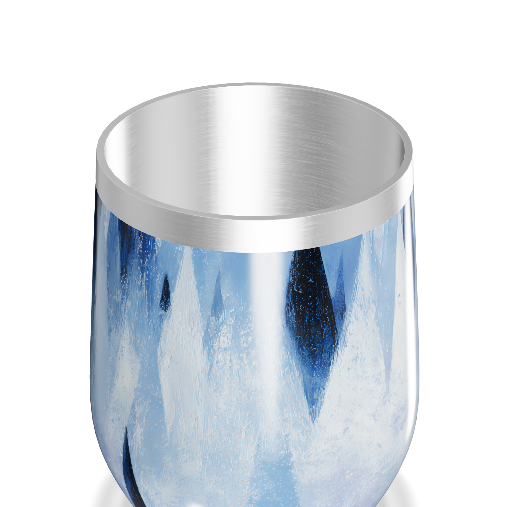 Copo Térmico Slim - Azul Geométrico Inox