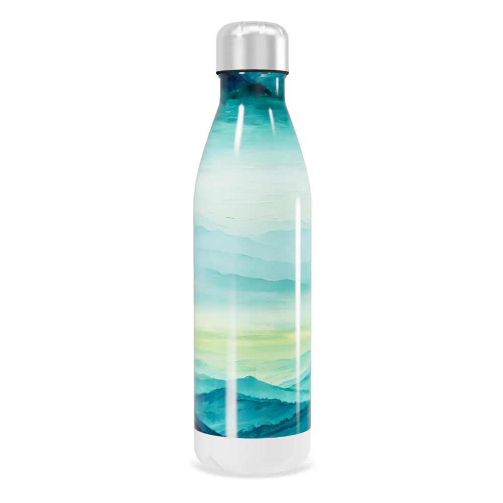 Garrafa Inox - Estampa Montanhas Azul