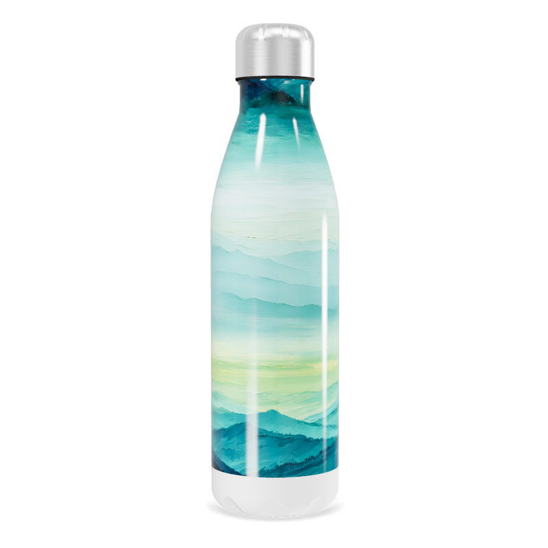 Garrafa Inox - Estampa Montanhas Azul