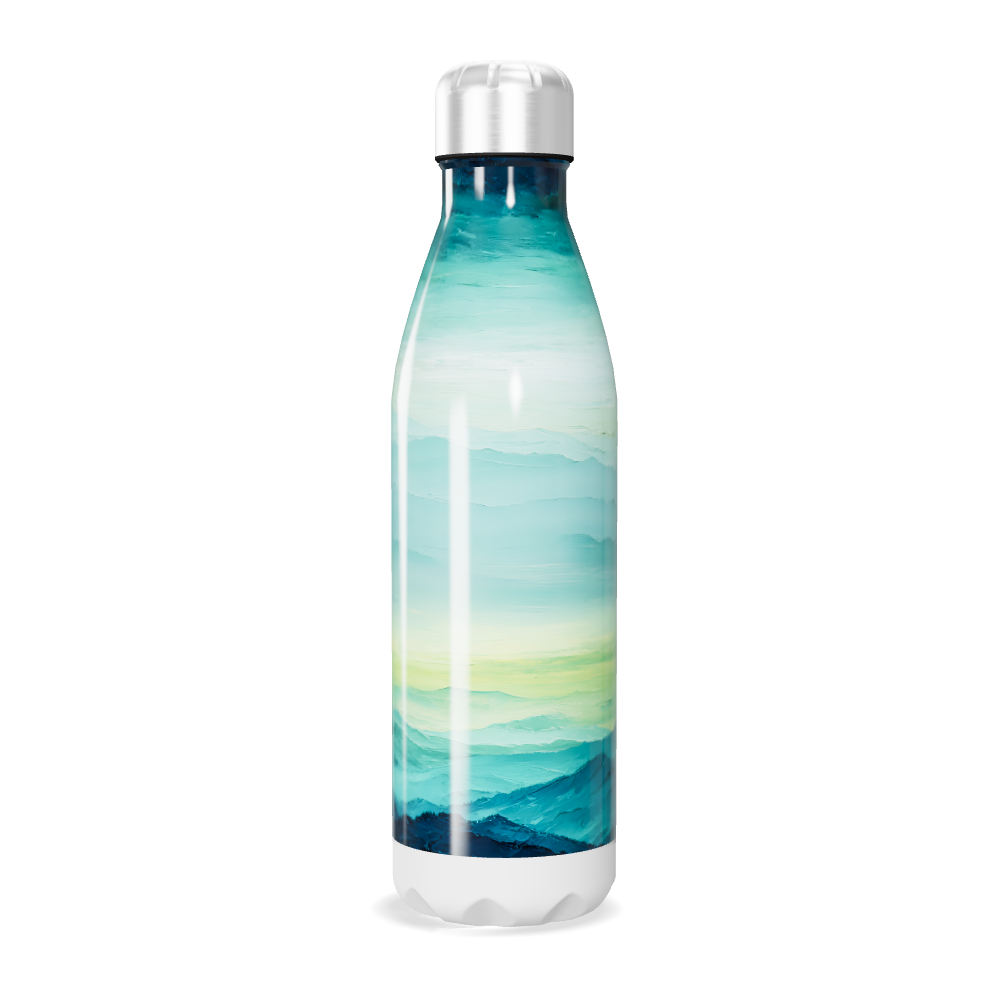 Garrafa Inox - Estampa Montanhas Azul