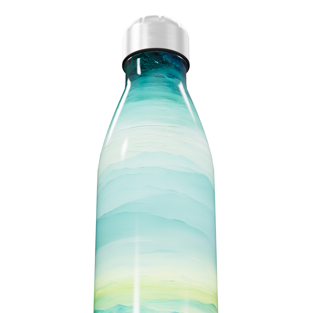 Garrafa Inox - Estampa Montanhas Azul