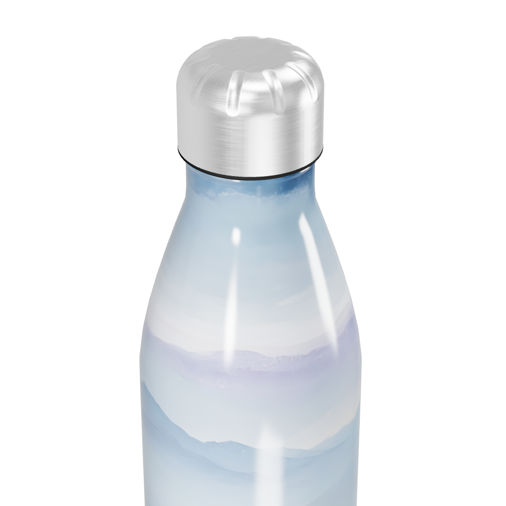 Garrafa Inox - Azul com Estampa Montanhas
