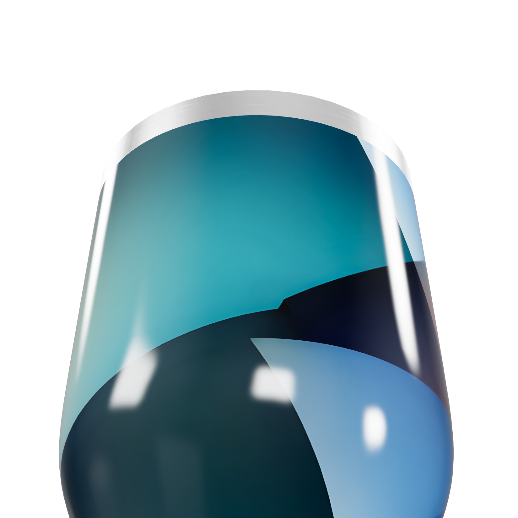 Copo Térmico Slim - Aço Inox Azul Geométrico