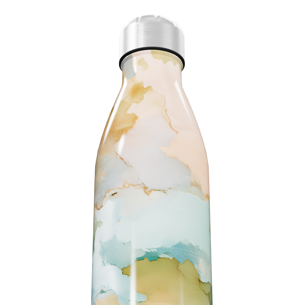 Garrafa Inox - Estampa Abstrata Colorida