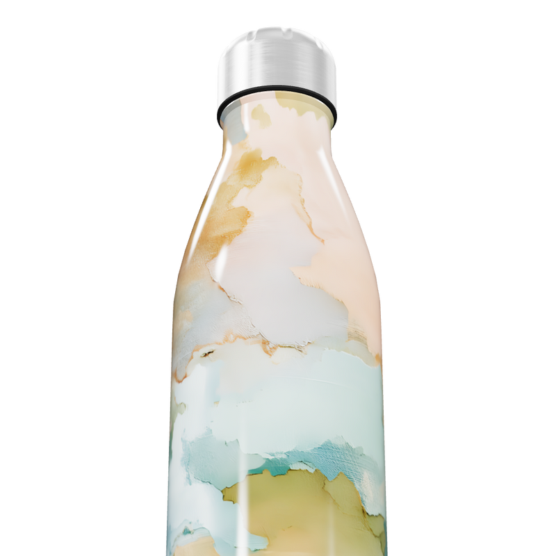 Garrafa Inox - Estampa Abstrata Colorida