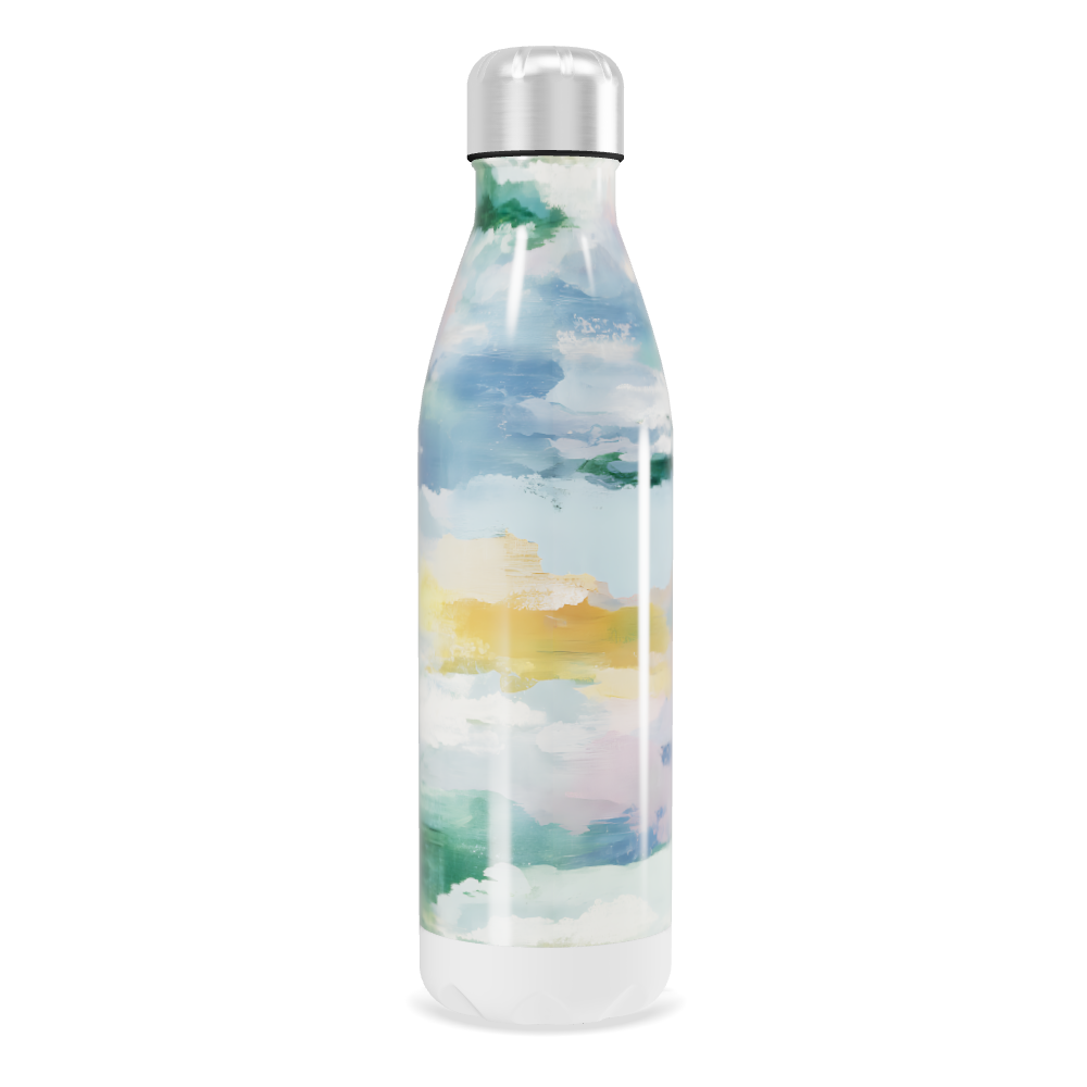Garrafa Inox - Estampa Abstrata Colorida