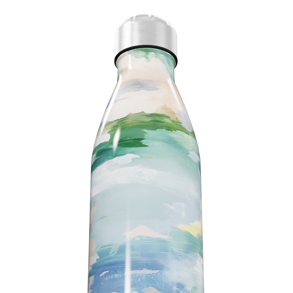 Garrafa Inox - Estampa Abstrata Colorida