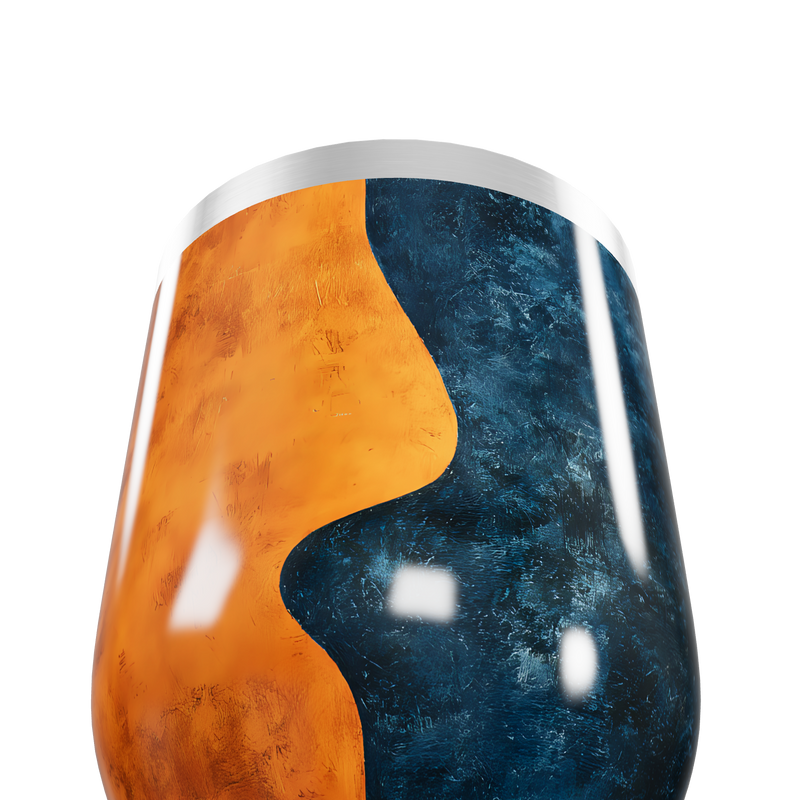 Copo Térmico Slim - Mármore Azul Laranja