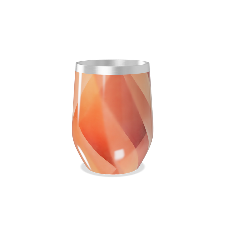 Copo Térmico Slim - Geométrico Laranja Inox