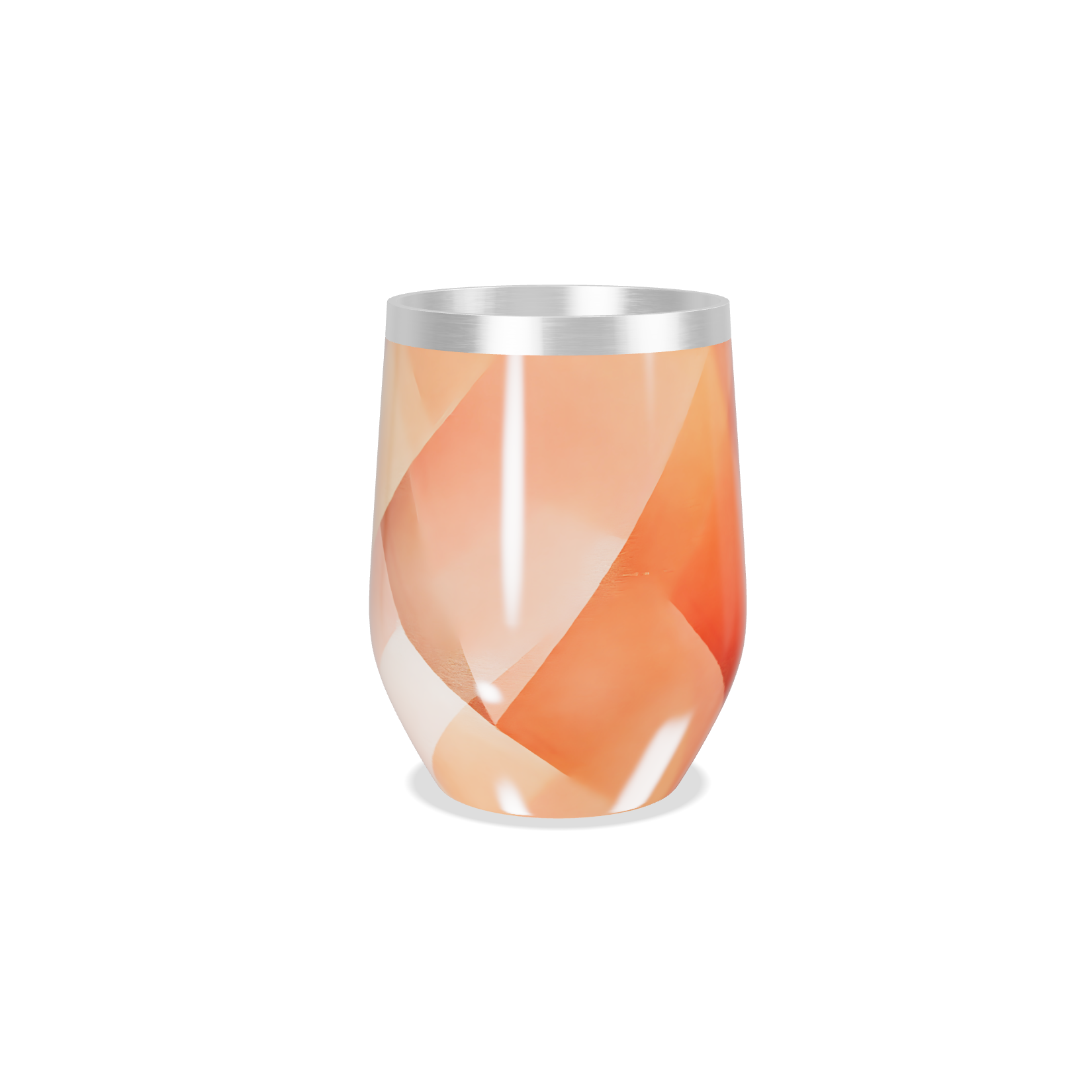 Copo Térmico Slim - Geométrico Laranja Inox