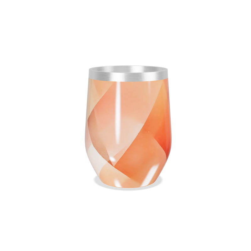 Copo Térmico Slim - Geométrico Laranja Inox