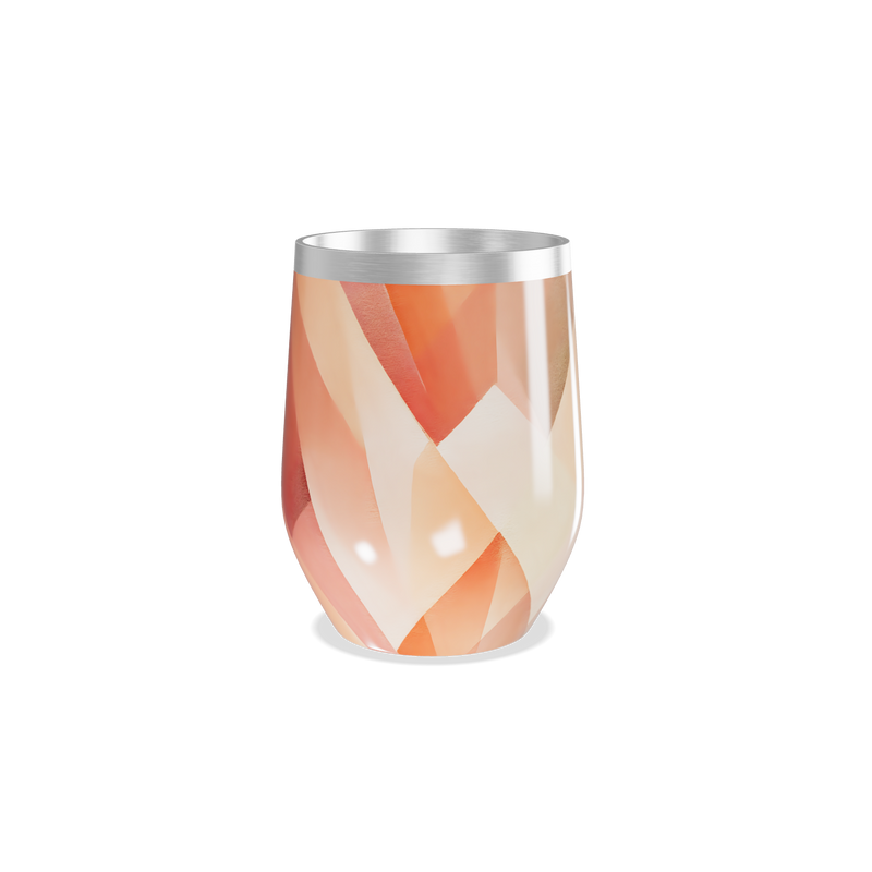 Copo Térmico Slim - Geométrico Laranja Inox