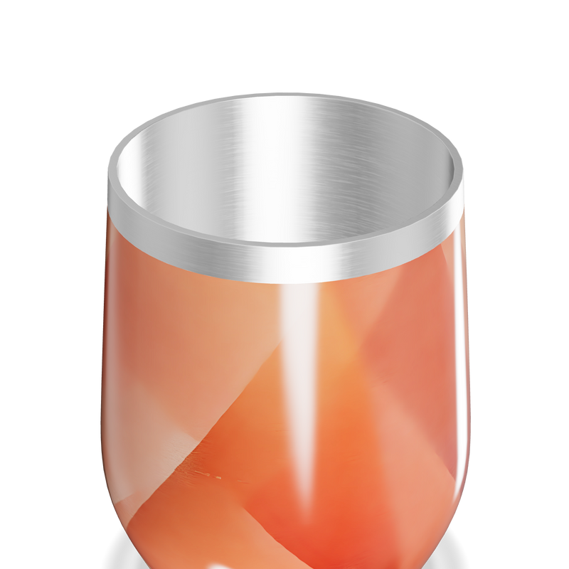Copo Térmico Slim - Geométrico Laranja Inox