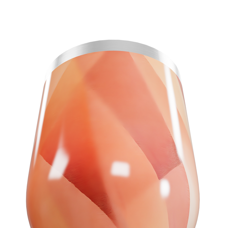 Copo Térmico Slim - Geométrico Laranja Inox