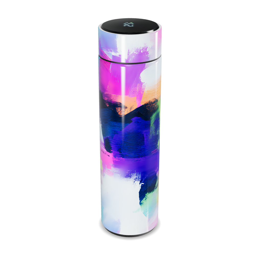 Garrafa Térmica Touch - Colorida com Estampa Abstrata