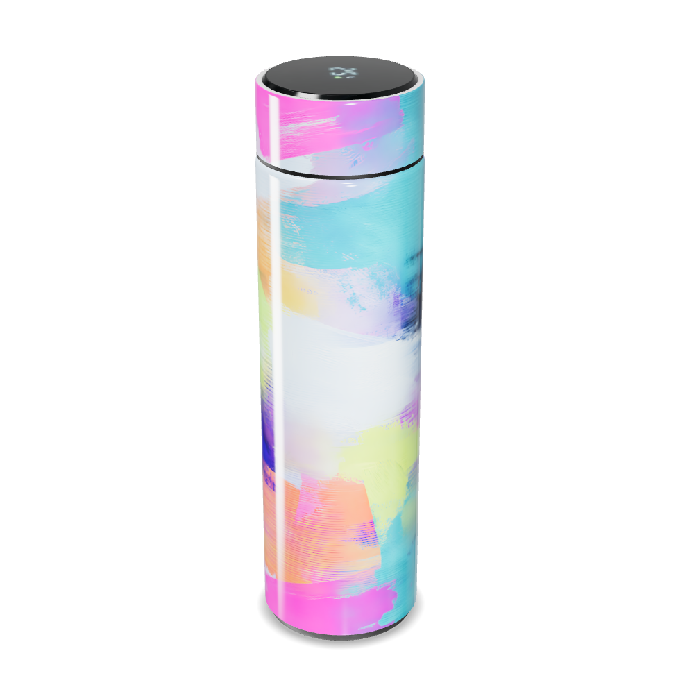 Garrafa Térmica Touch - Colorida com Estampa Abstrata