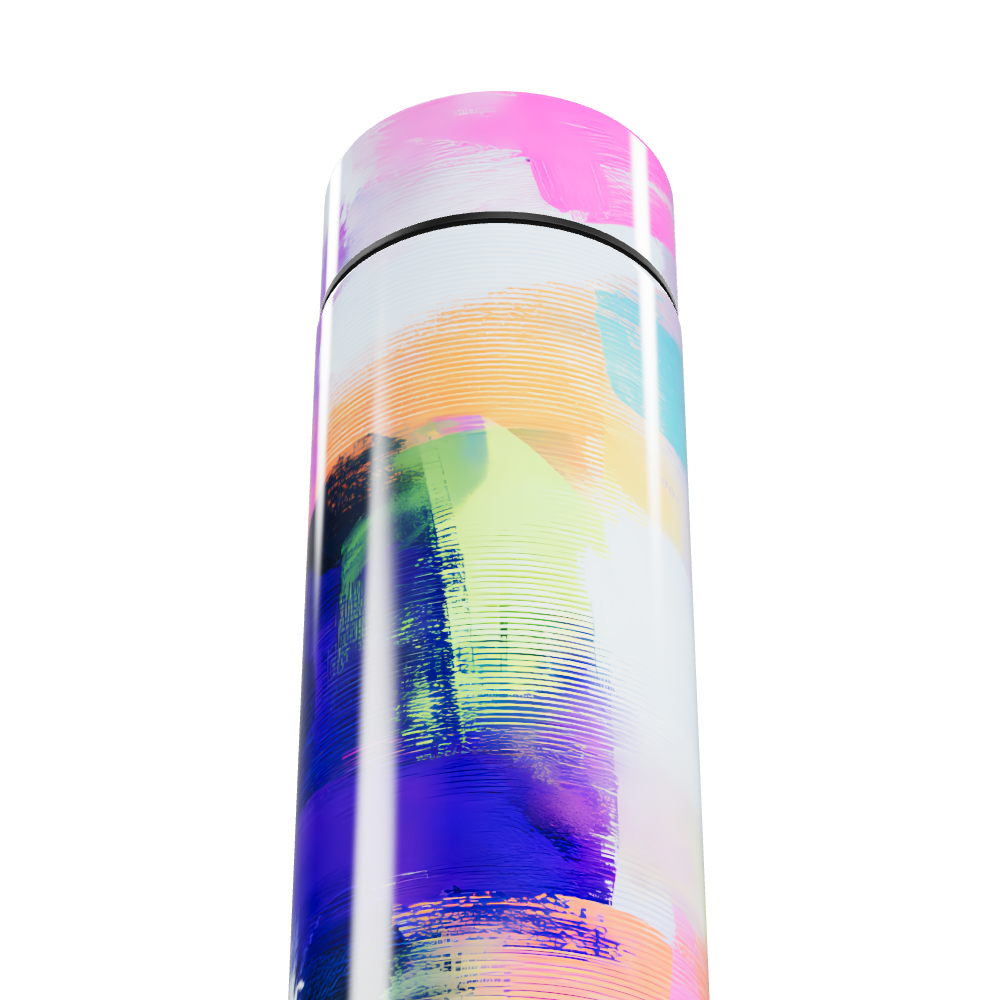 Garrafa Térmica Touch - Colorida com Estampa Abstrata