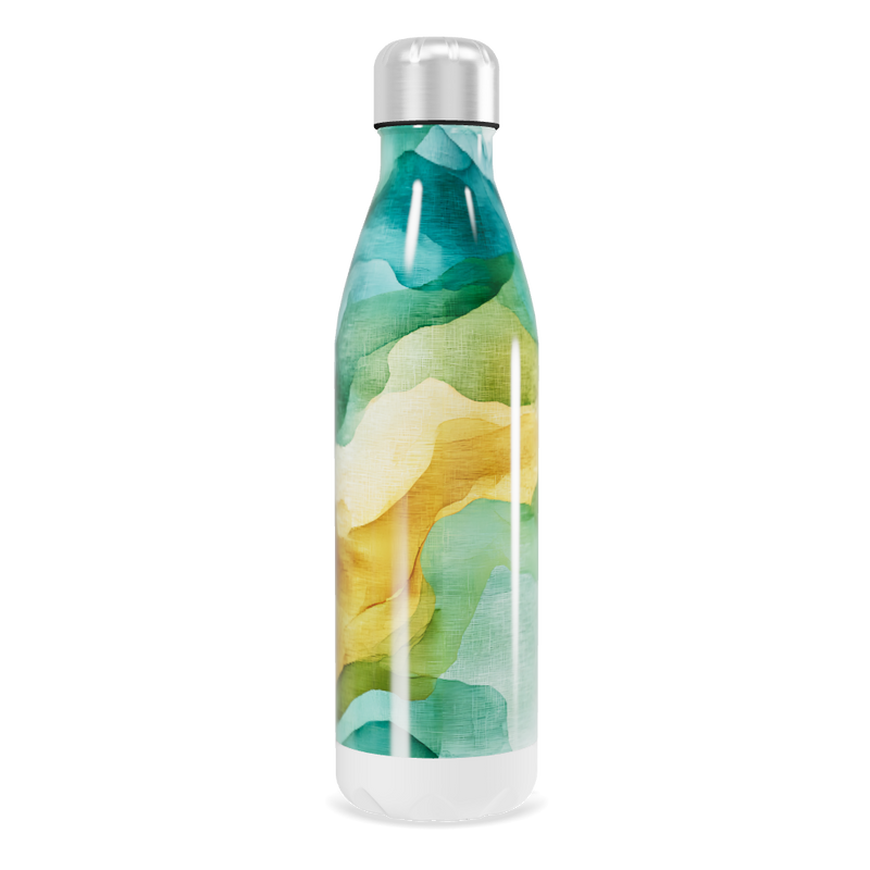 Garrafa Inox - Estampa Aquarela Colorida